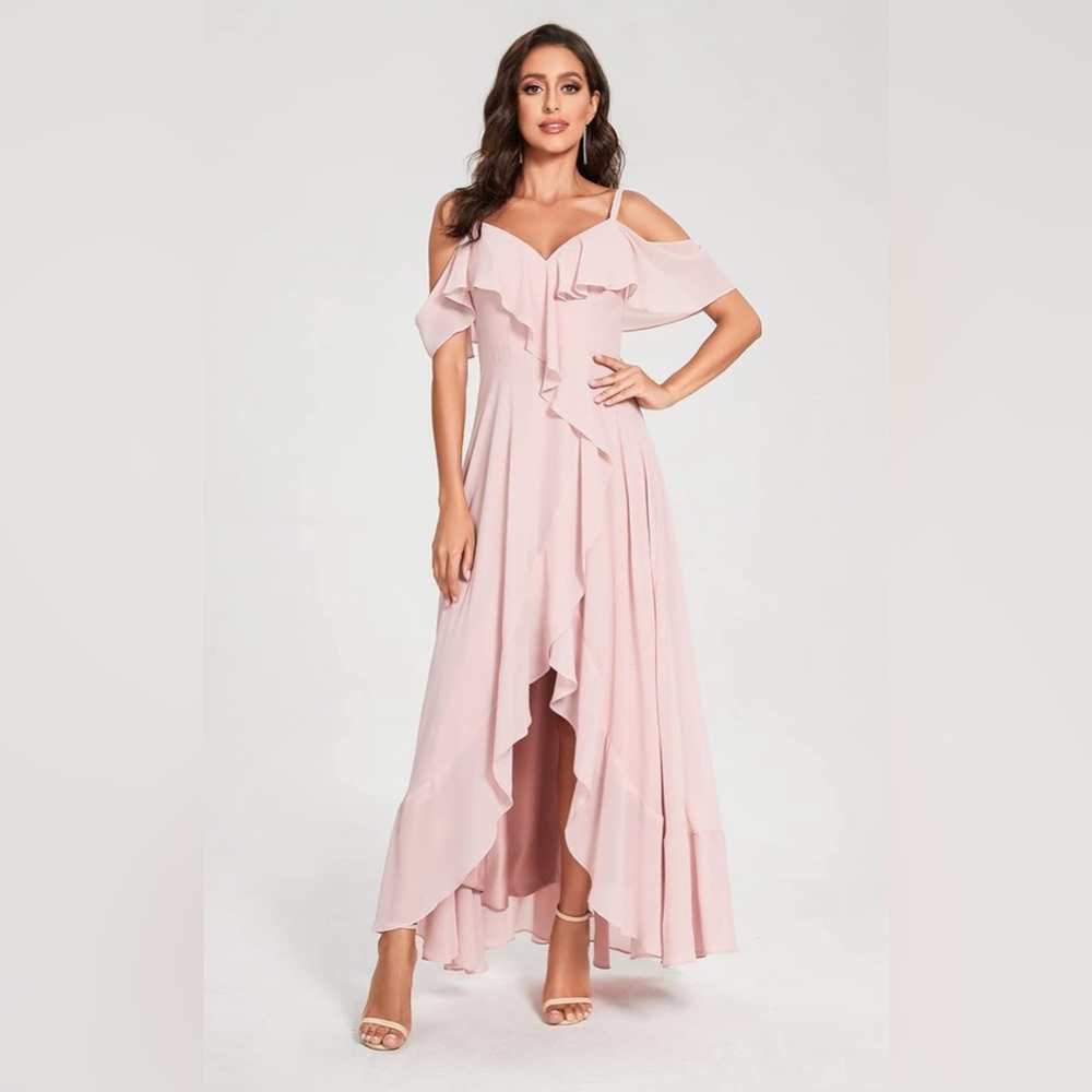 Corset Back High Low Dress